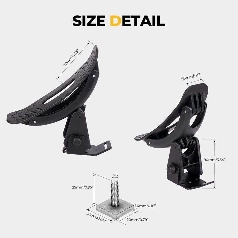 BougeRV T-Slot Kayak Roof Rack Saddles, Only Fits for Auto Cross Bars with T-Track to Carrier Kayak Paddle Board Surfboard with Tie Down Straps Ratchet Strap,150LBS Load Capacity(2 Pairs) - Image 3
